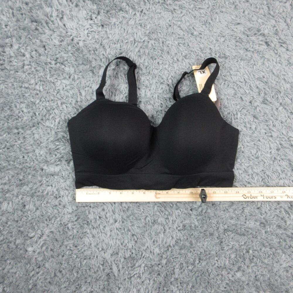 Truekind Supportive Comfort Shaping Bra Womens XL Black Longline Wireless NWT